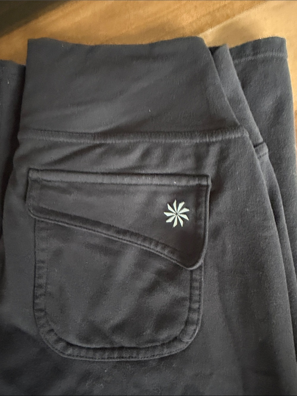 Athleta Black Flare/bootcut leggings